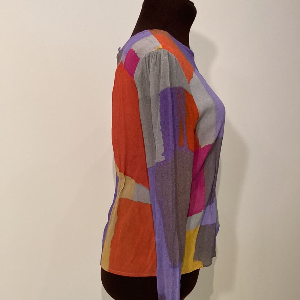Conditions apply anthro blouse watercolor xsmall - Picture 2 of 16